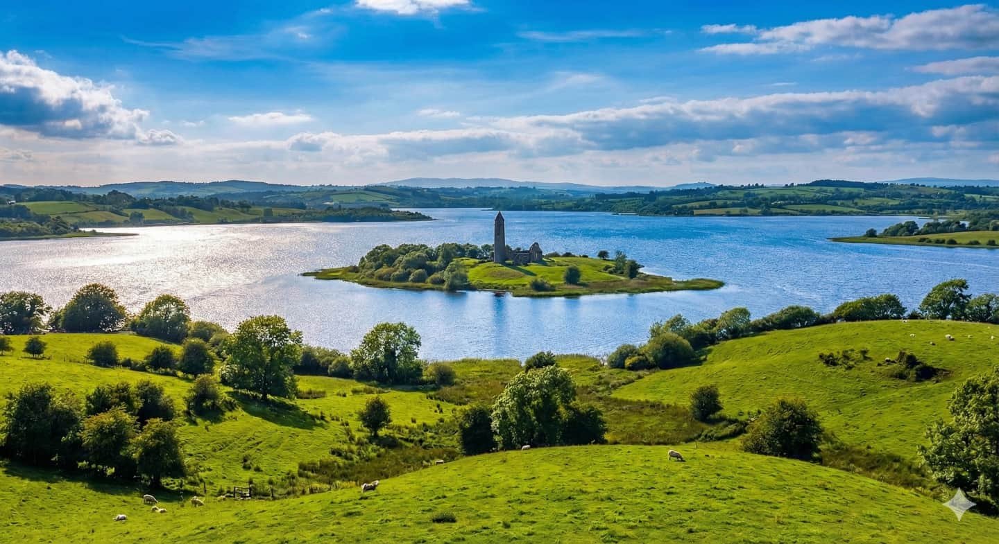 Ai generated view of devenish island